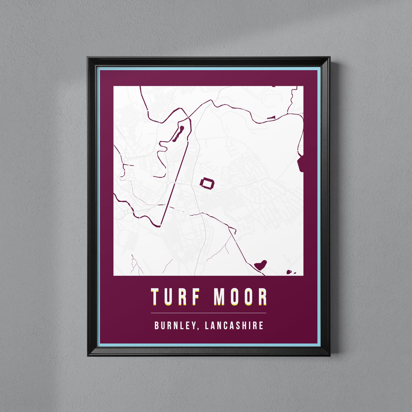 Turf Moor Map Poster | Burnley