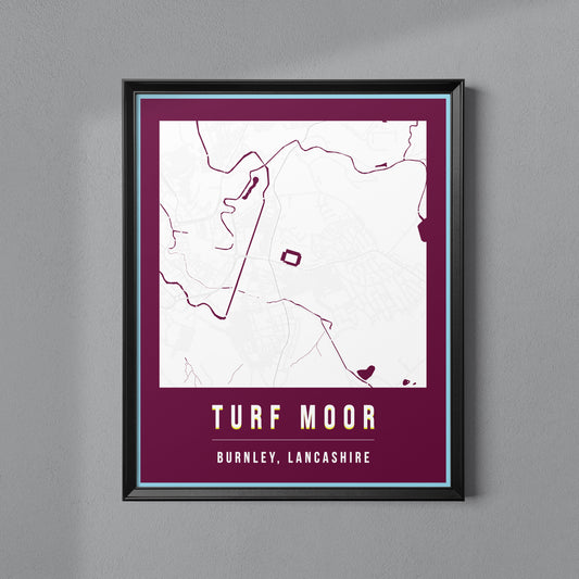 Turf Moor Map Poster | Burnley