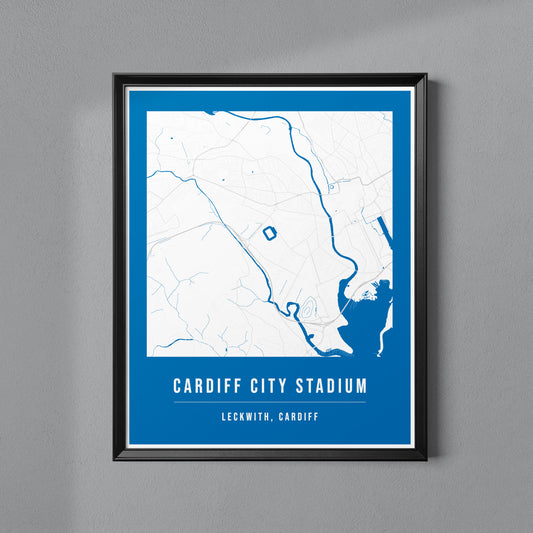 Cardiff City Stadium Map Poster | Cardiff