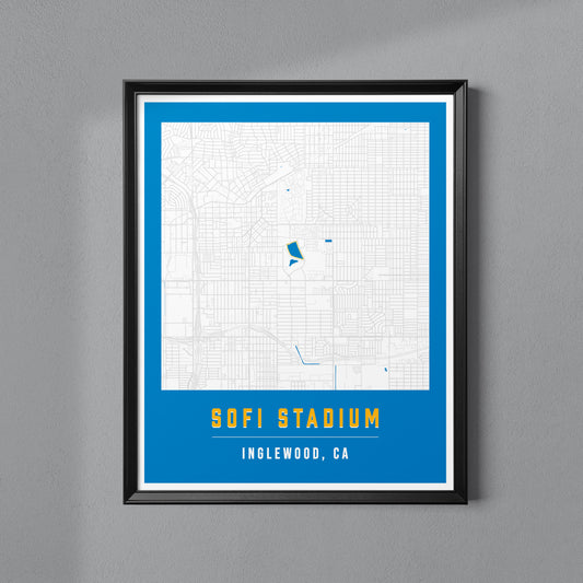 SoFi Stadium Map Poster | Los Angeles