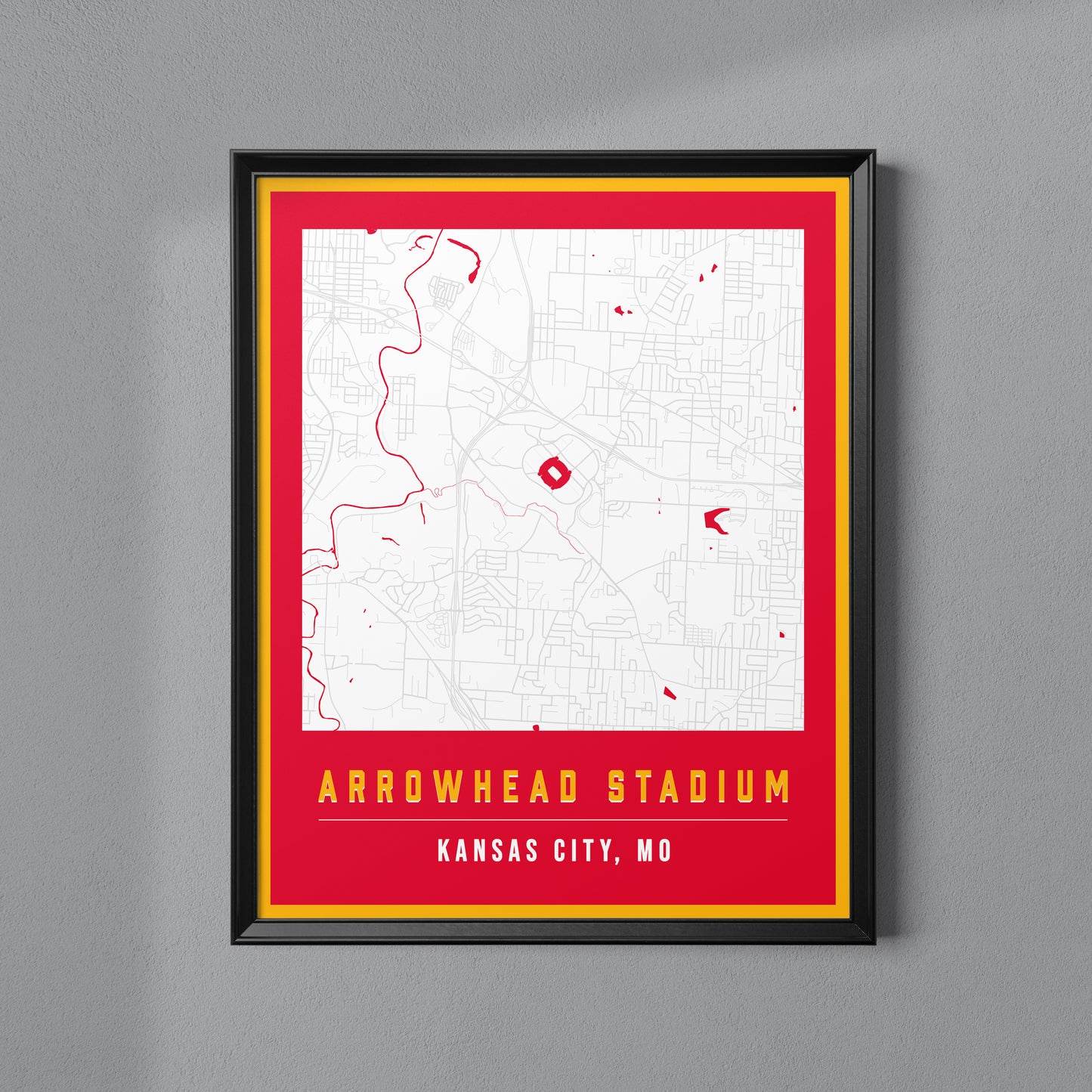 Arrowhead Stadium Map Poster | Kansas City