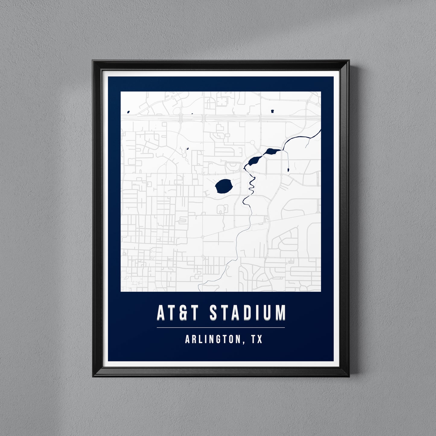 AT&T Stadium Map Poster | Arlington