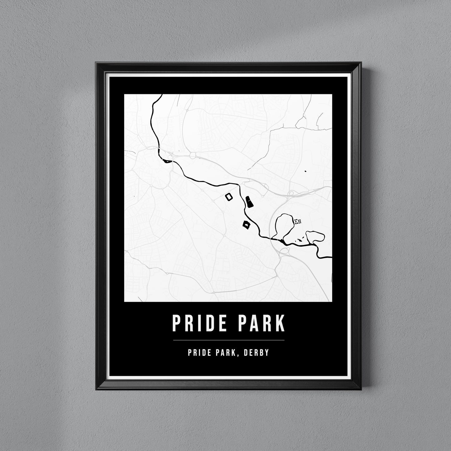 Pride Park Map Poster | Derby