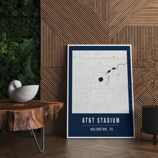AT&T Stadium Map Poster | Dallas