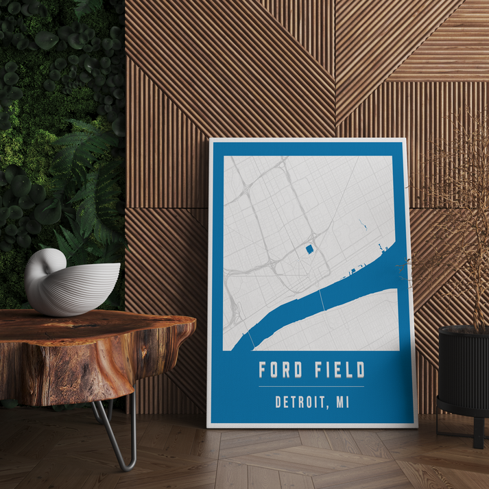 Ford Field Map Poster | Detroit – Shop Maapify