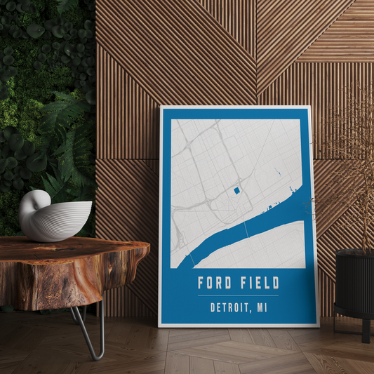 Ford Field Map Poster | Detroit