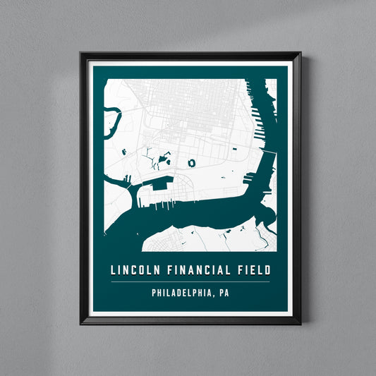 Lincoln Financial Field Map Poster | Philadelphia