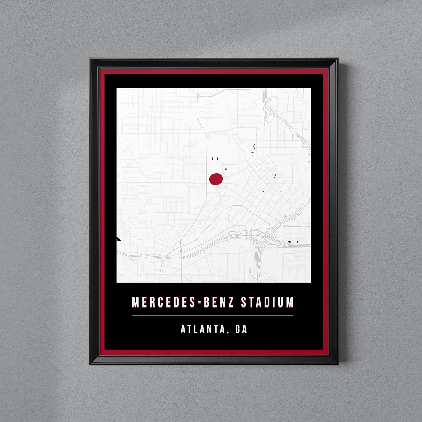 Mercedes-Benz Stadium Map Poster | Atlanta