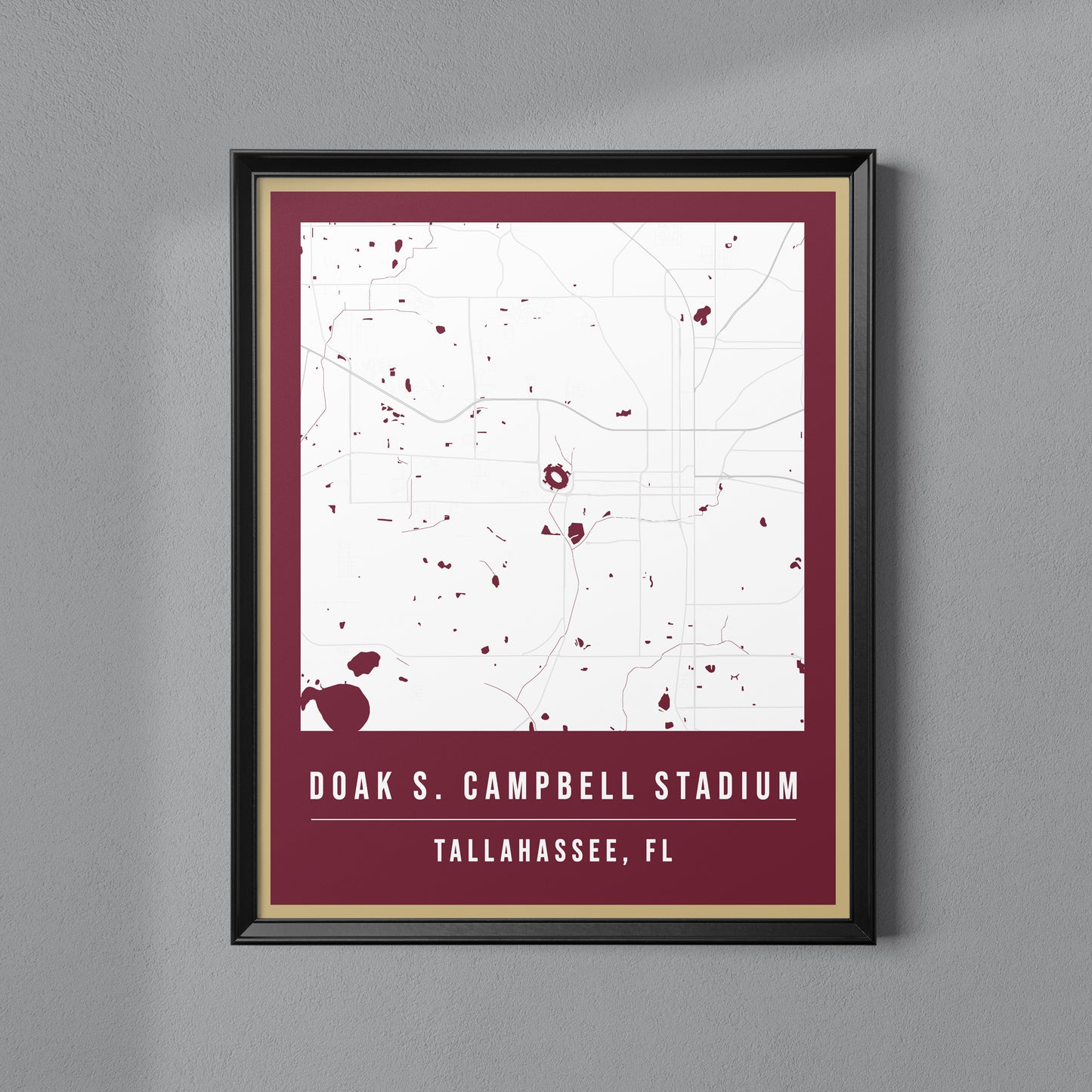 Doak S. Campbell Stadium Map Poster | Tallahassee
