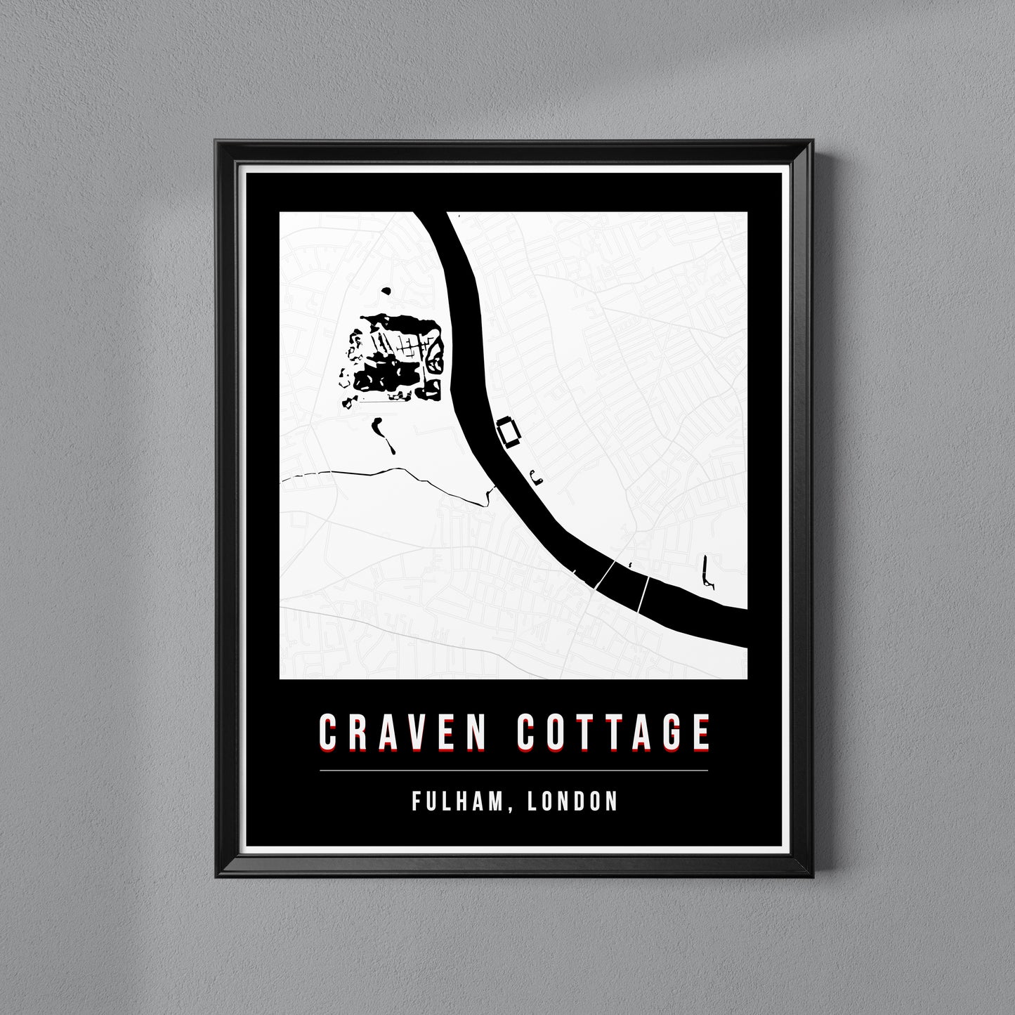 Craven Cottage Map Poster | London