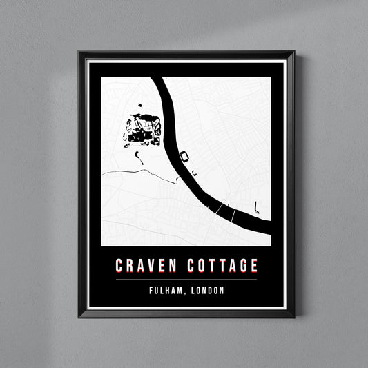 Craven Cottage Map Poster | London