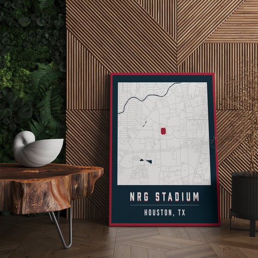 NRG Stadium Map Poster | Houston