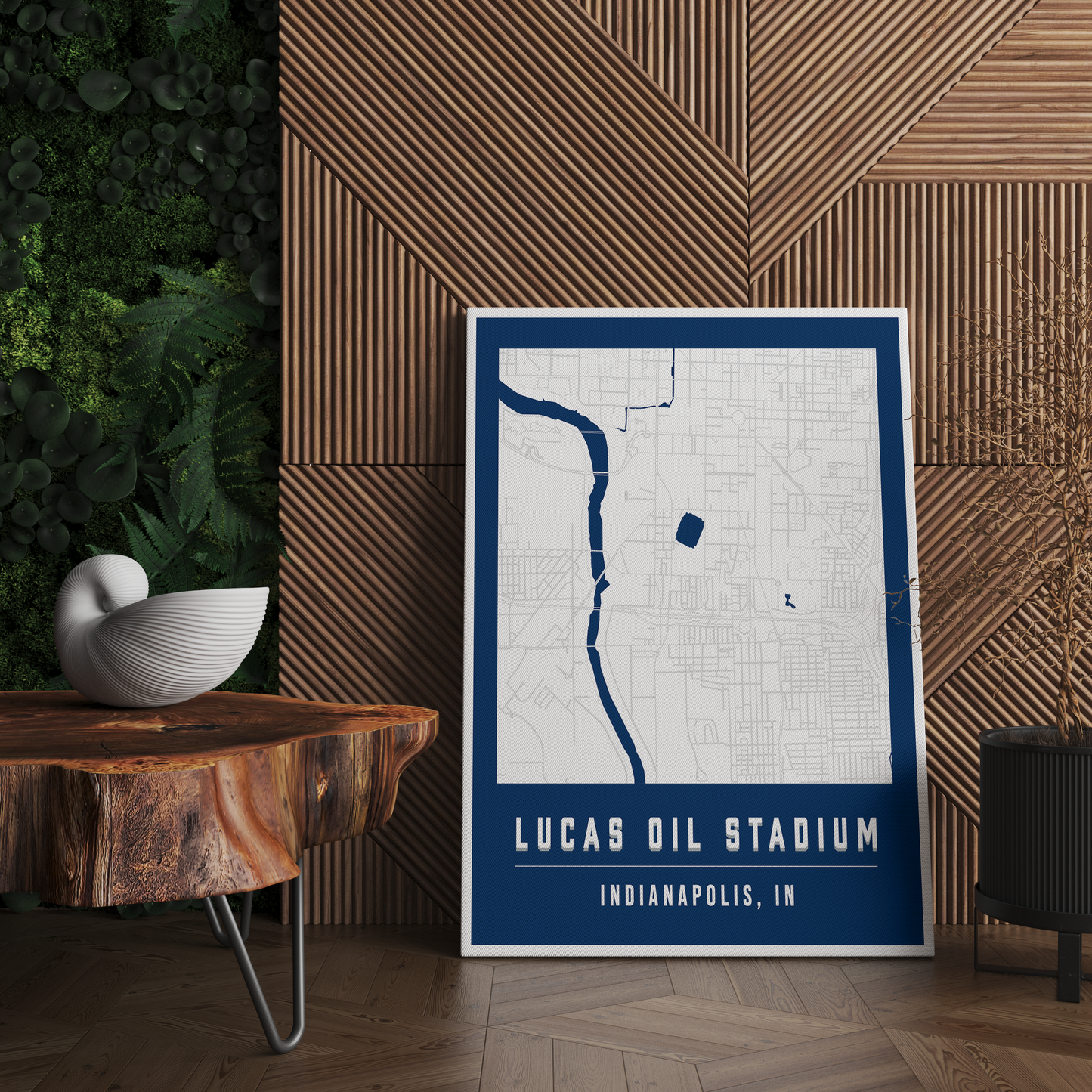 Lucas Oil Stadium Map Poster | Indianapolis