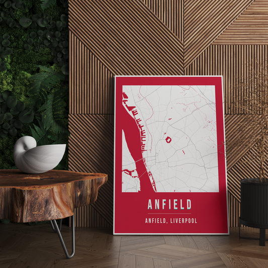 Anfield Map Poster | Liverpool
