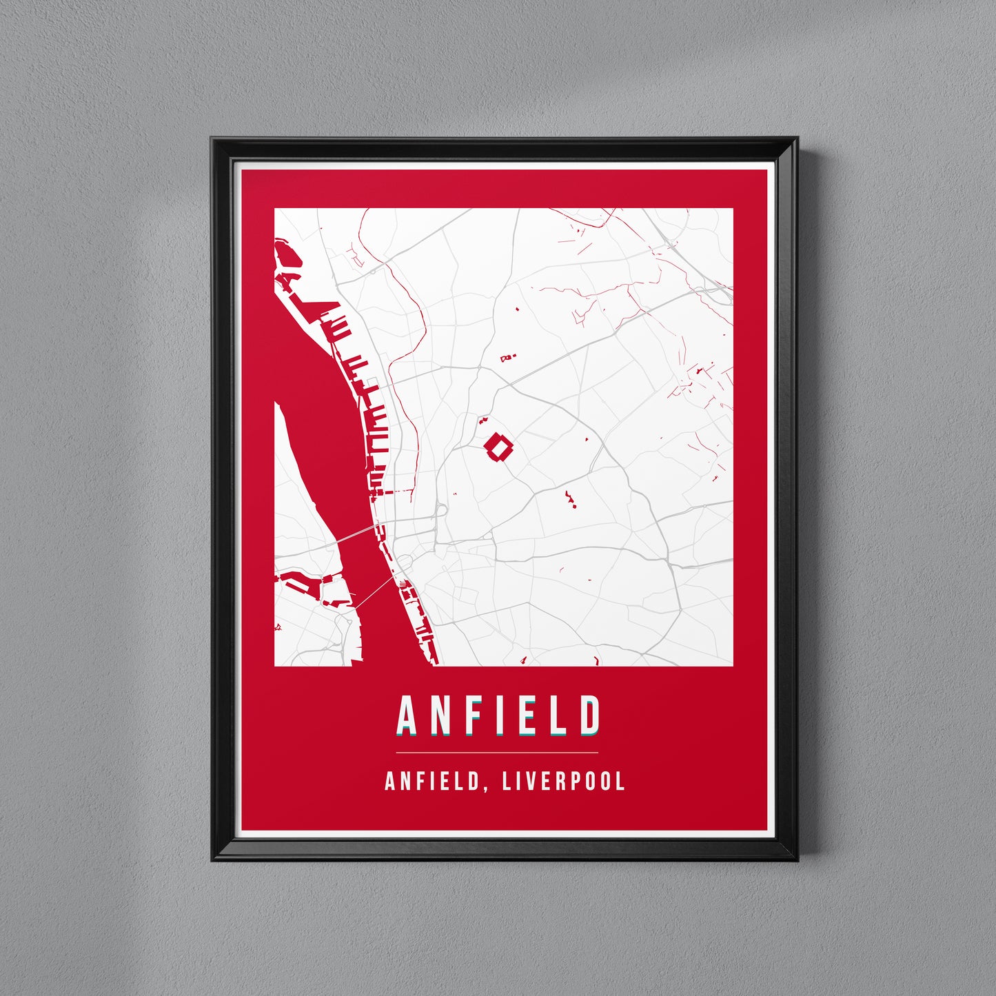 Anfield Map Poster | Liverpool