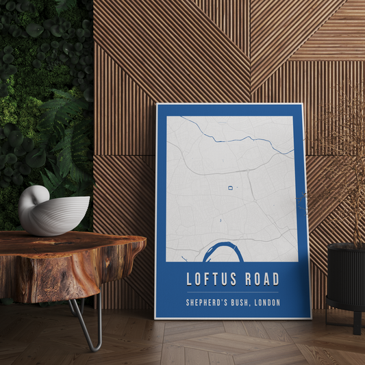 Loftus Road Map Poster | London