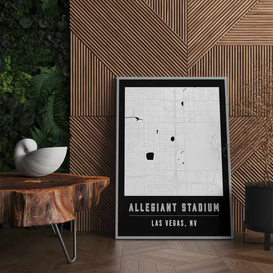 Allegiant Stadium Map Poster | Las Vegas