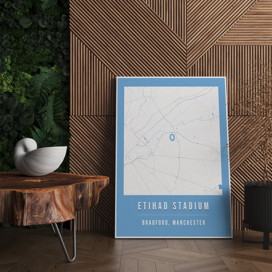 Etihad Stadium Map Poster | Manchester