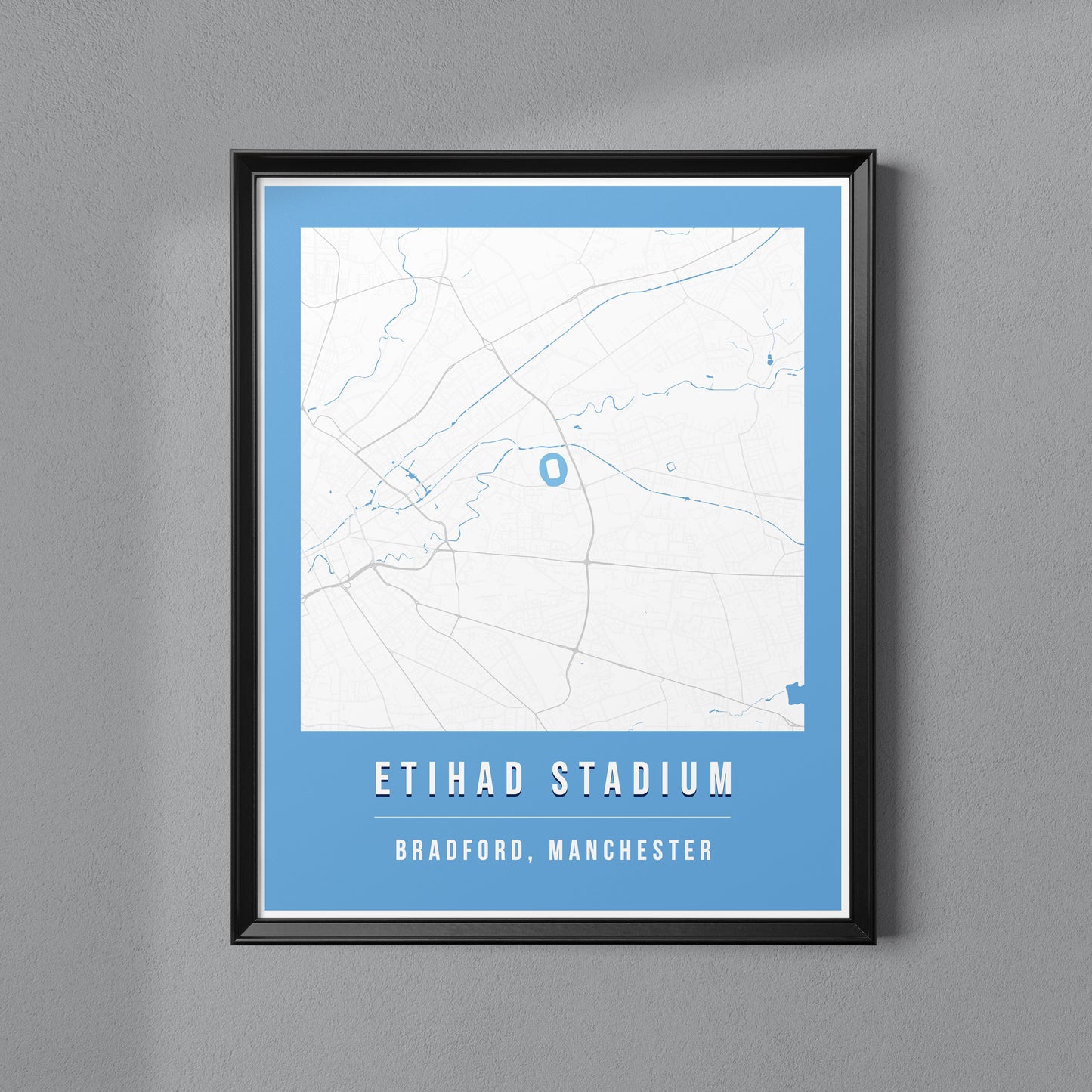 Etihad Stadium Map Poster | Manchester