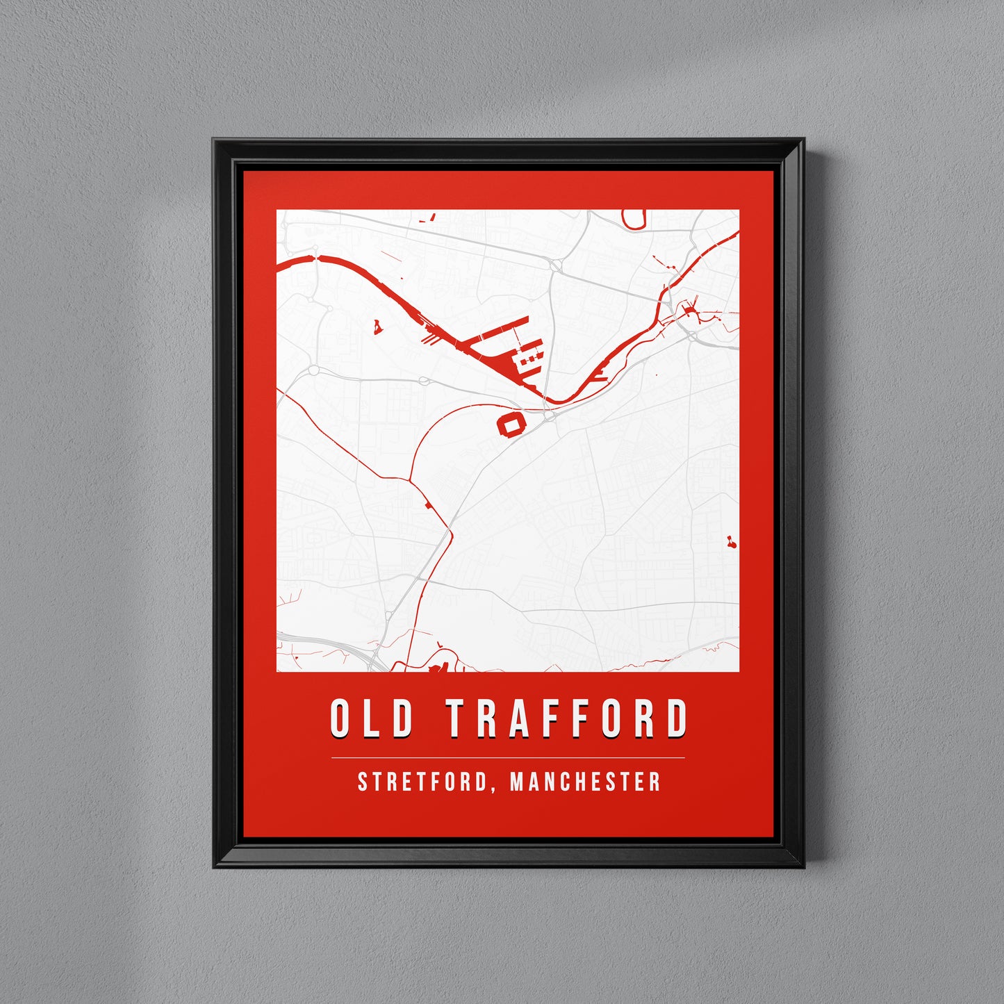 Old Trafford Map Poster | Manchester