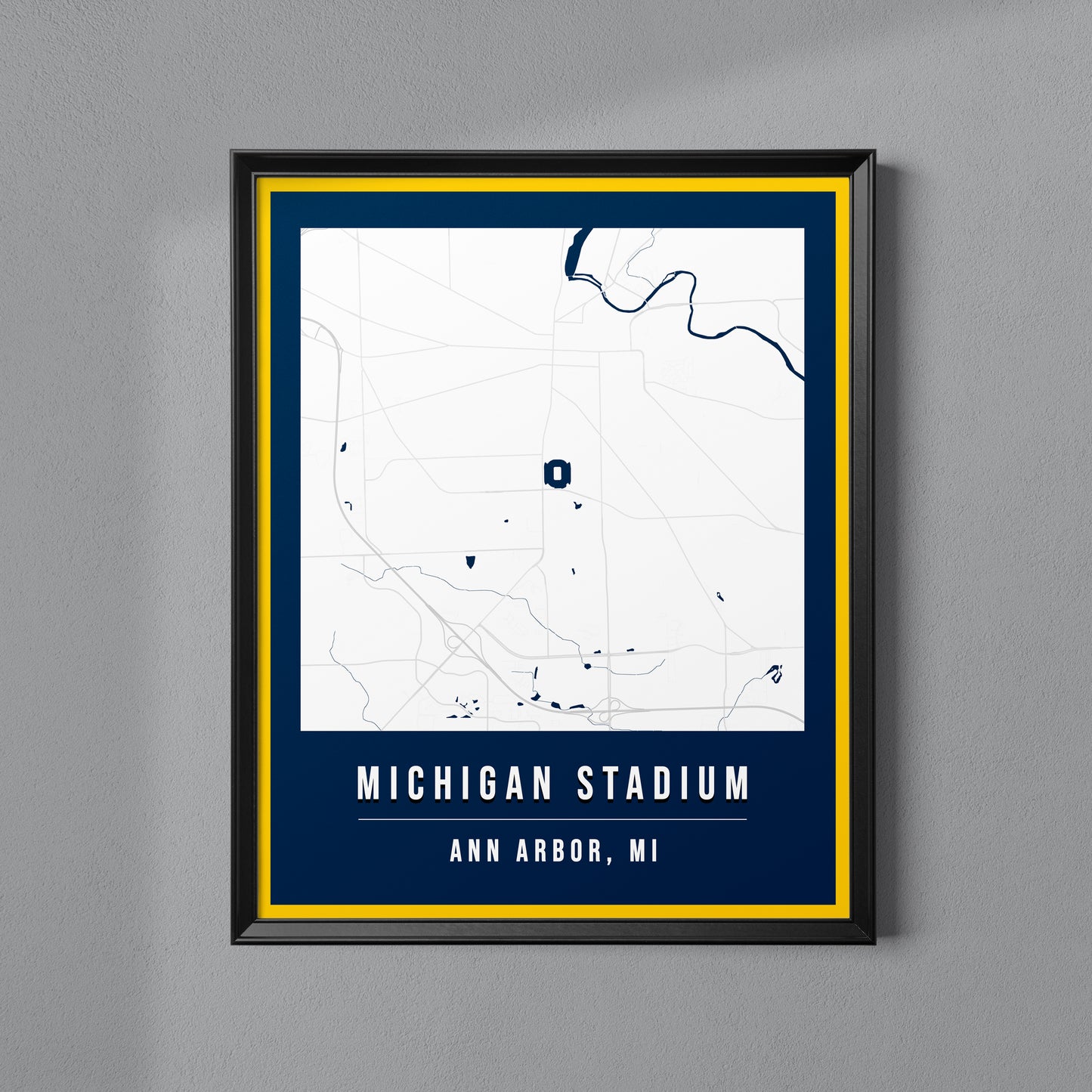 Michigan Stadium Map Poster | Ann Arbor