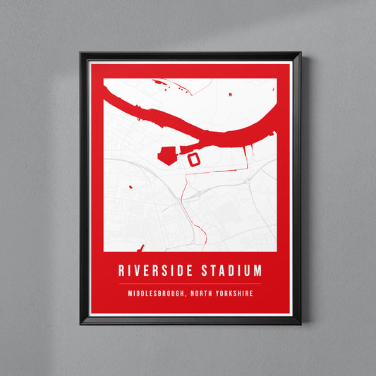 Riverside Stadium Map Poster | Middlesbrough