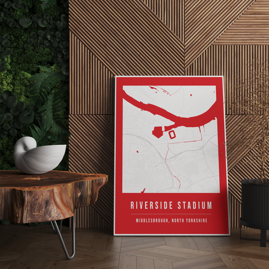 Riverside Stadium Map Poster | Middlesbrough