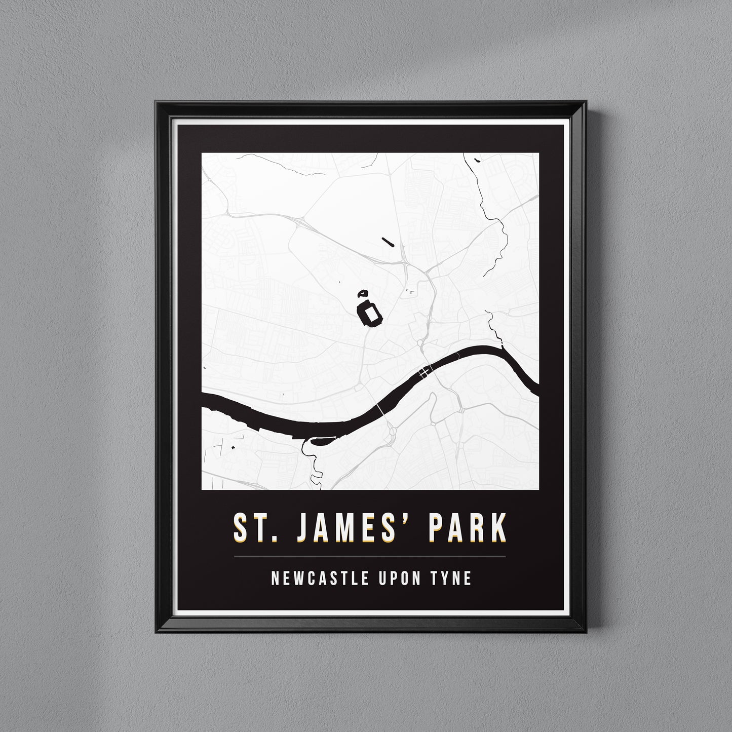 St. James' Park Map Poster | Newcastle
