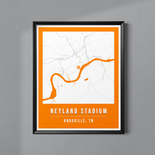 Neyland Stadium Map Poster | Knoxville