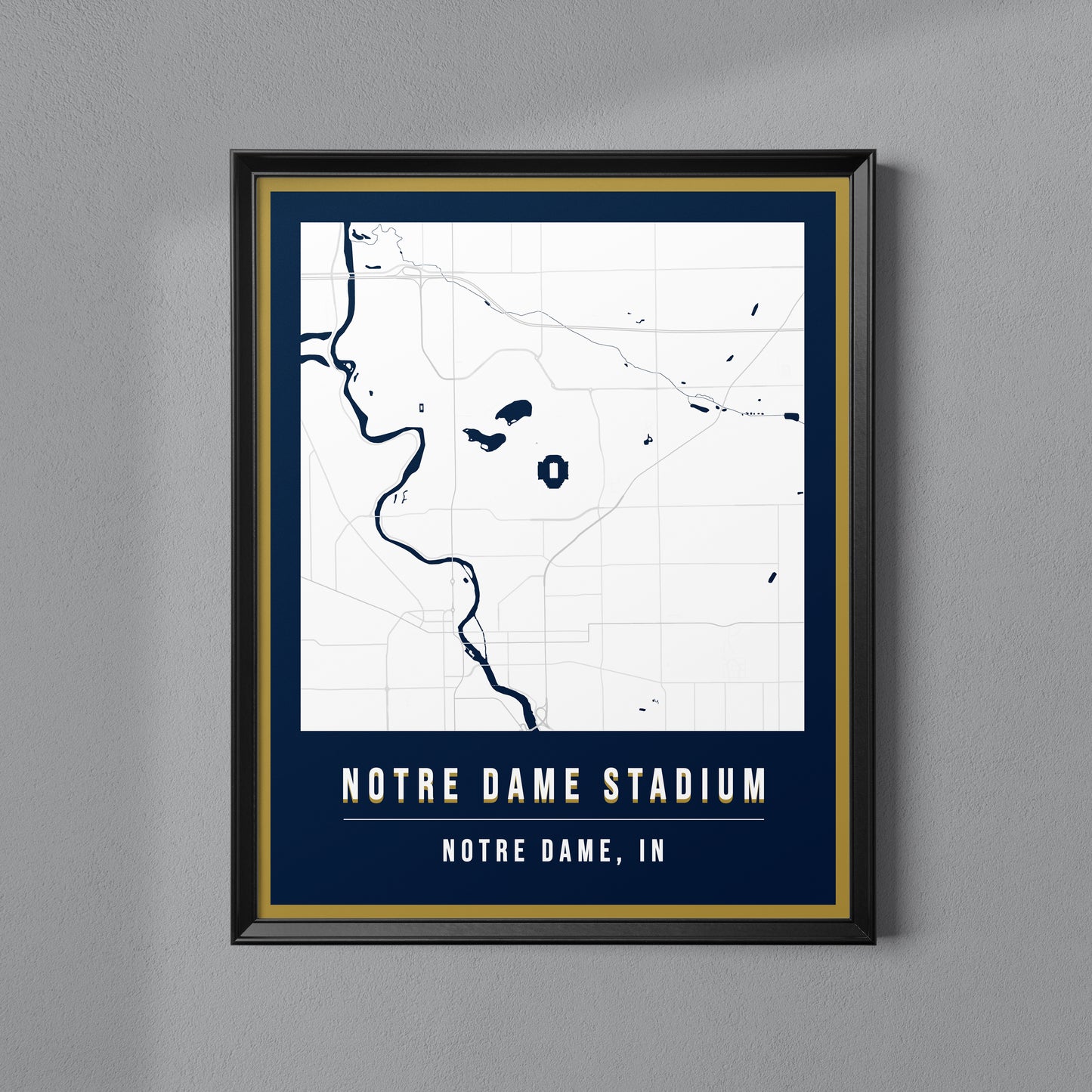 Notre Dame Stadium Map Poster | Notre Dame