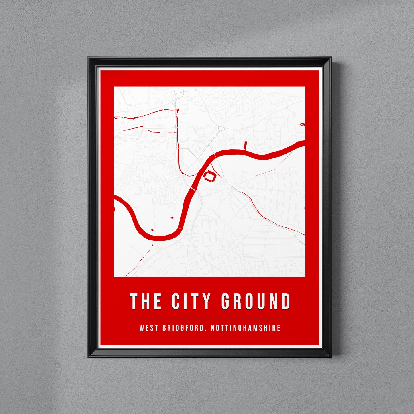 The City Ground Map Poster | Nottingham