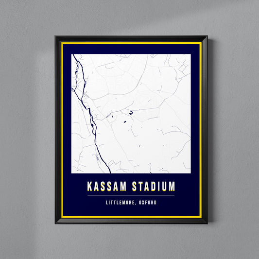 Kassam Stadium Map Poster | Oxford