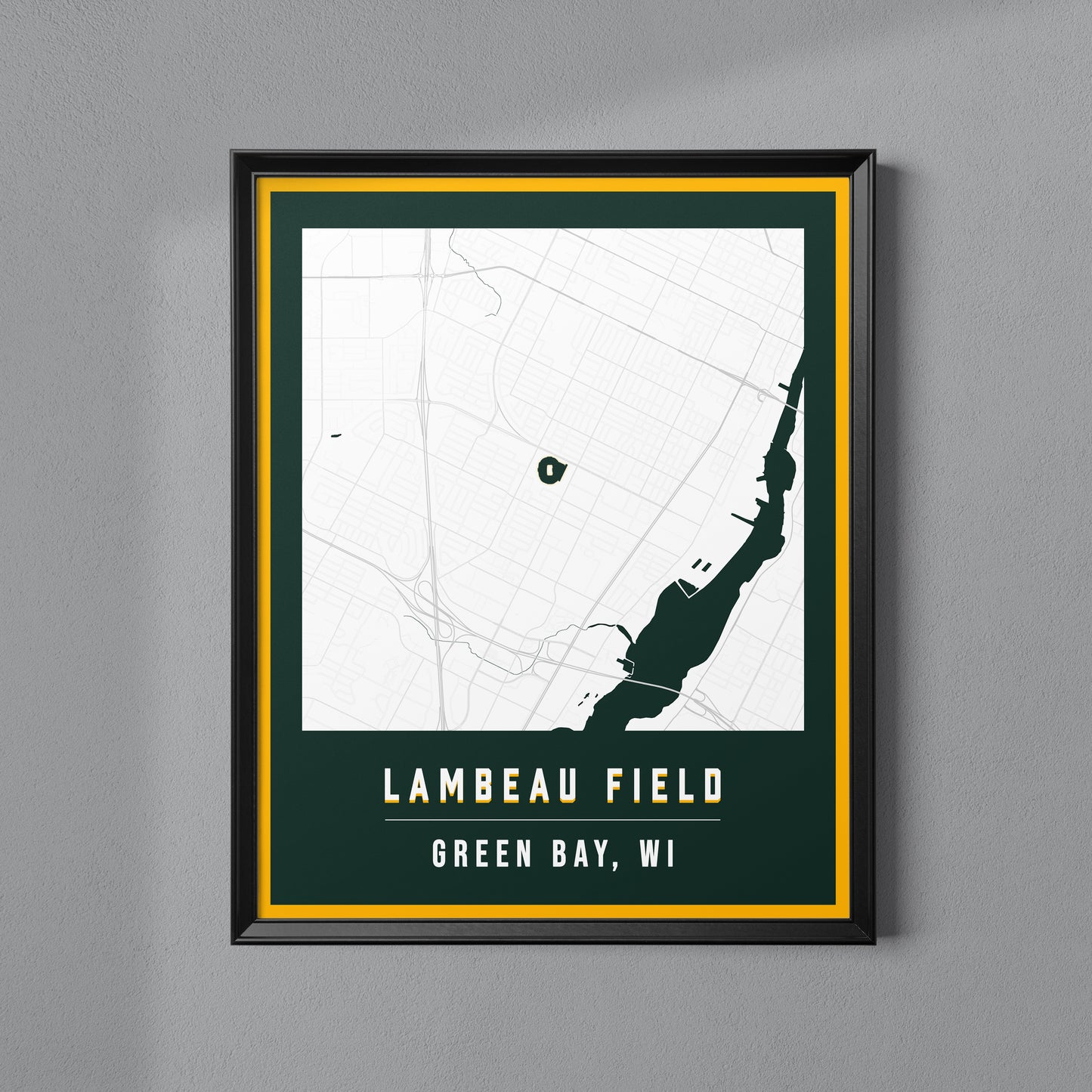 Lambeau Field Map Poster | Green Bay
