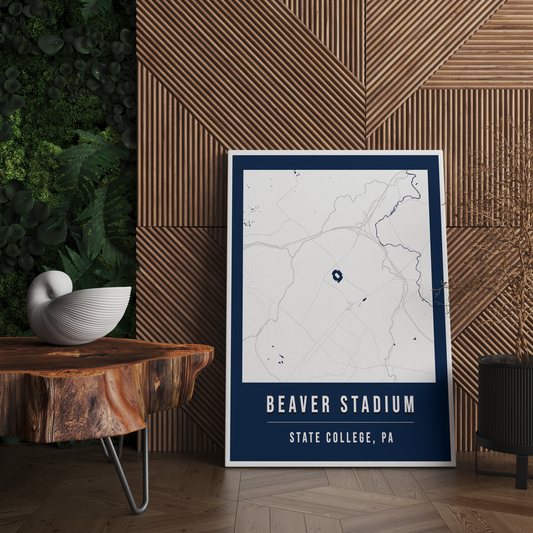 Beaver Stadium Map Poster | State College