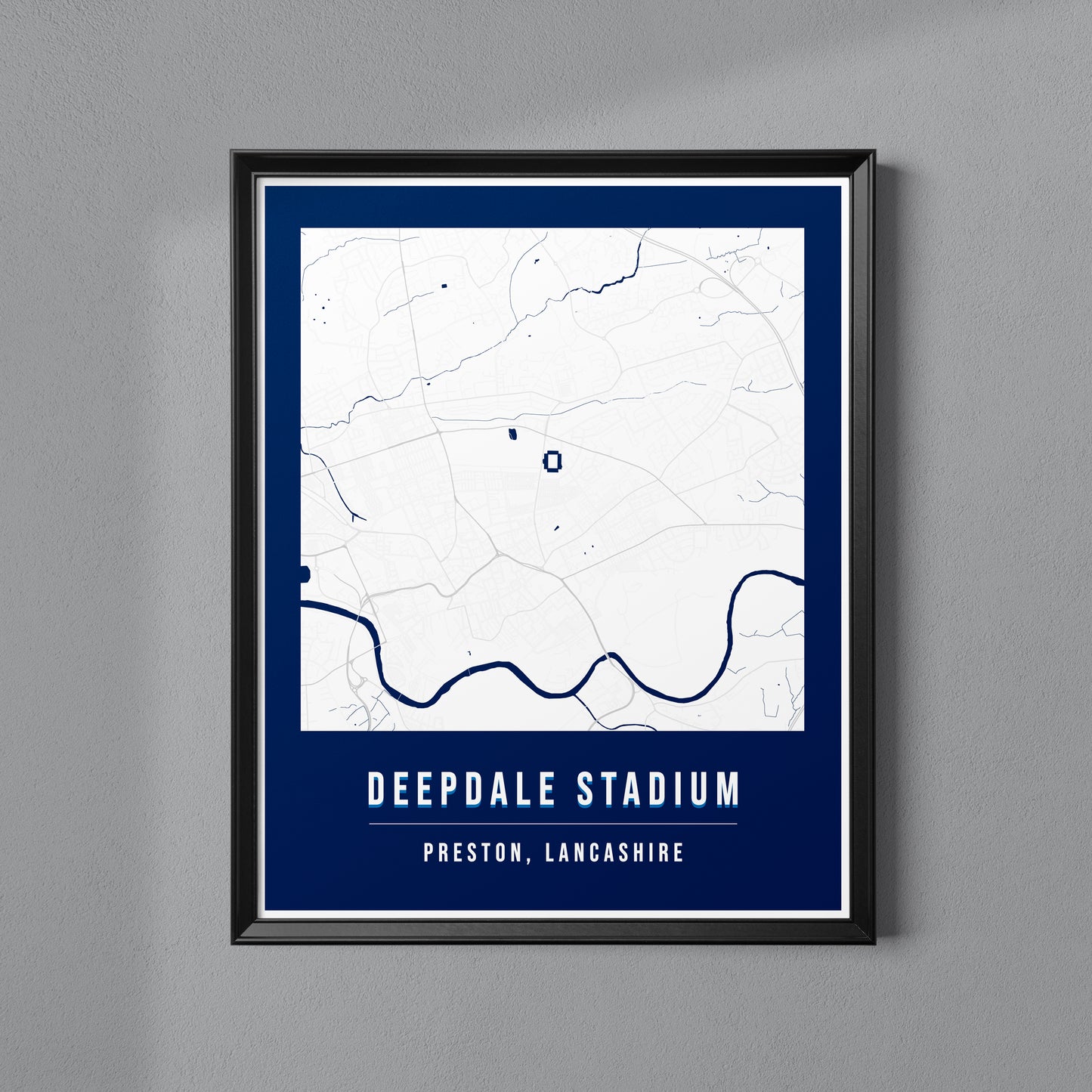 Deepdale Stadium Map Poster | Preston