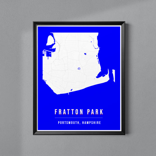 Fratton Park Map Poster | Portsmouth