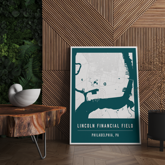 Lincoln Financial Field Map Poster | Philadelphia