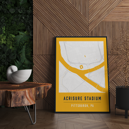 Acrisure Stadium Map Poster | Pittsburgh