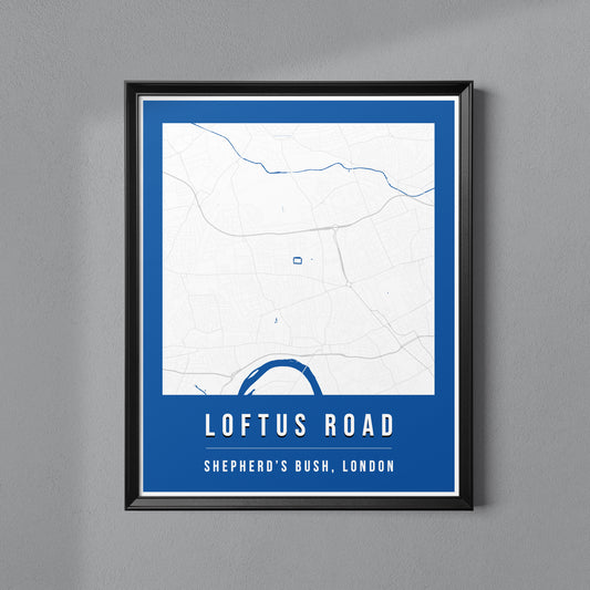 Loftus Road Map Poster | London