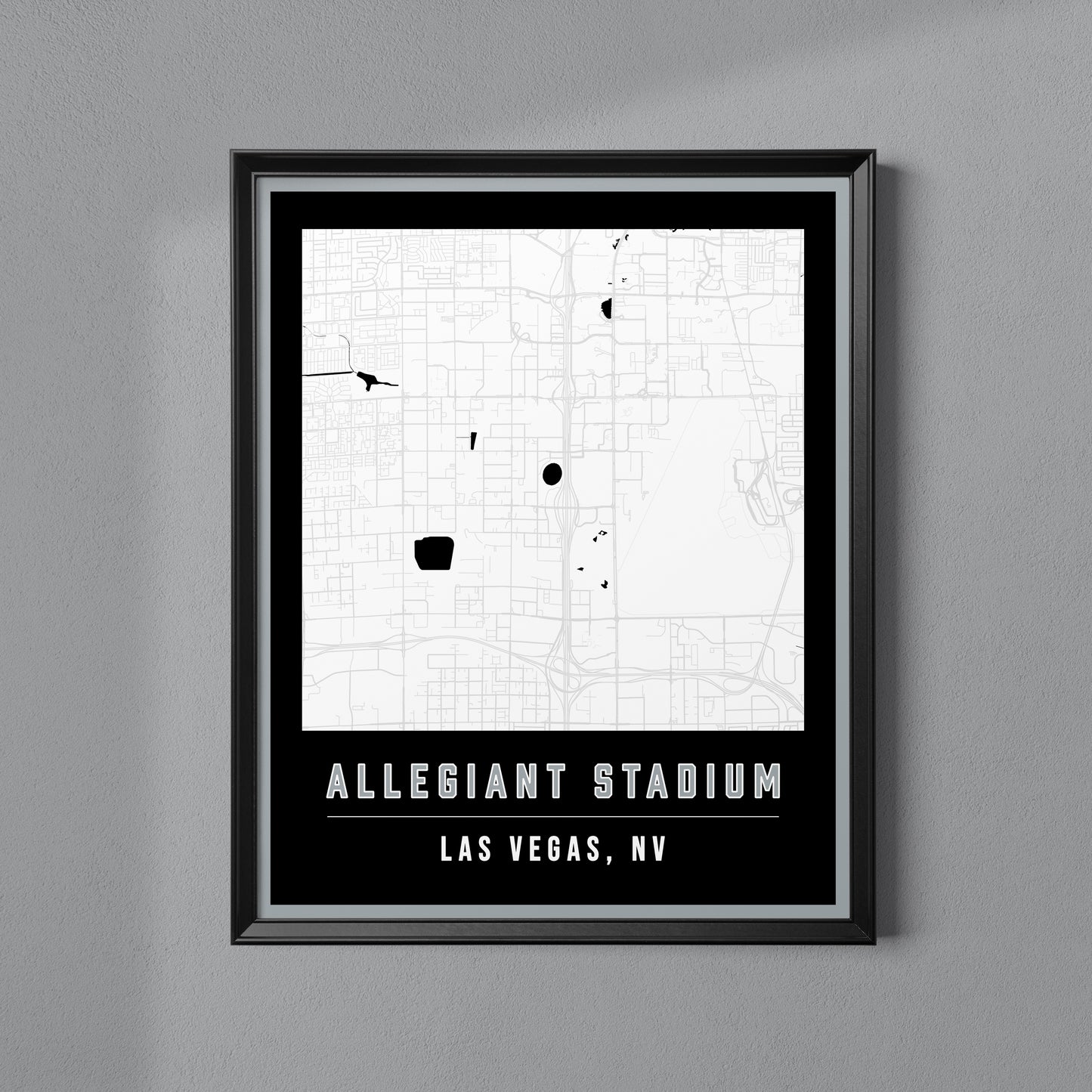 Allegiant Stadium Map Poster | Las Vegas