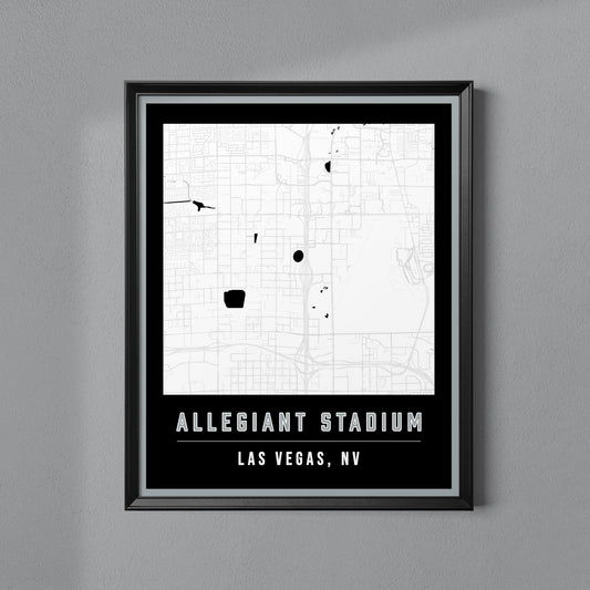 Allegiant Stadium Map Poster | Las Vegas