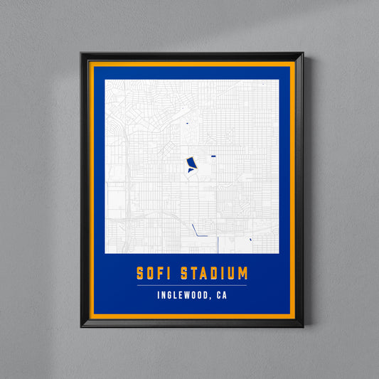 SoFi Stadium Map Poster | Los Angeles