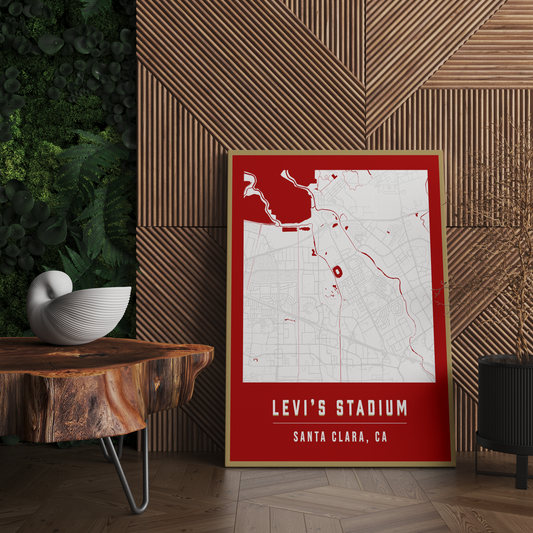 Levi's Stadium Map Poster | San Francisco