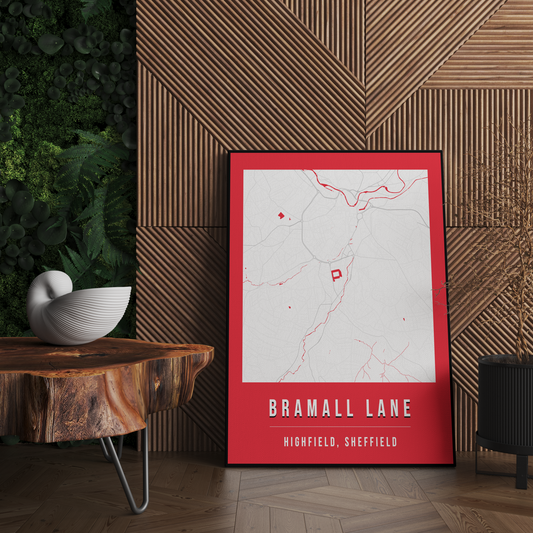 Bramall Lane Map Poster | Sheffield