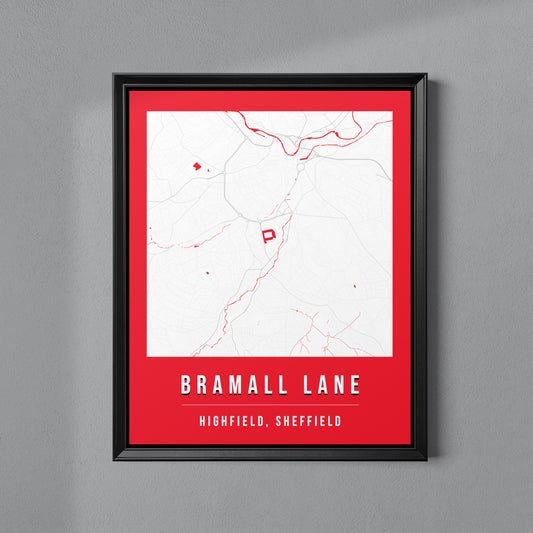 Bramall Lane Map Poster | Sheffield