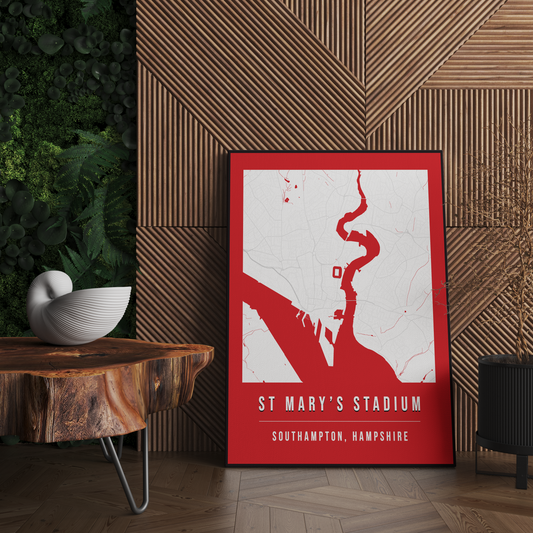 St Mary's Stadium Map Poster | Southampton