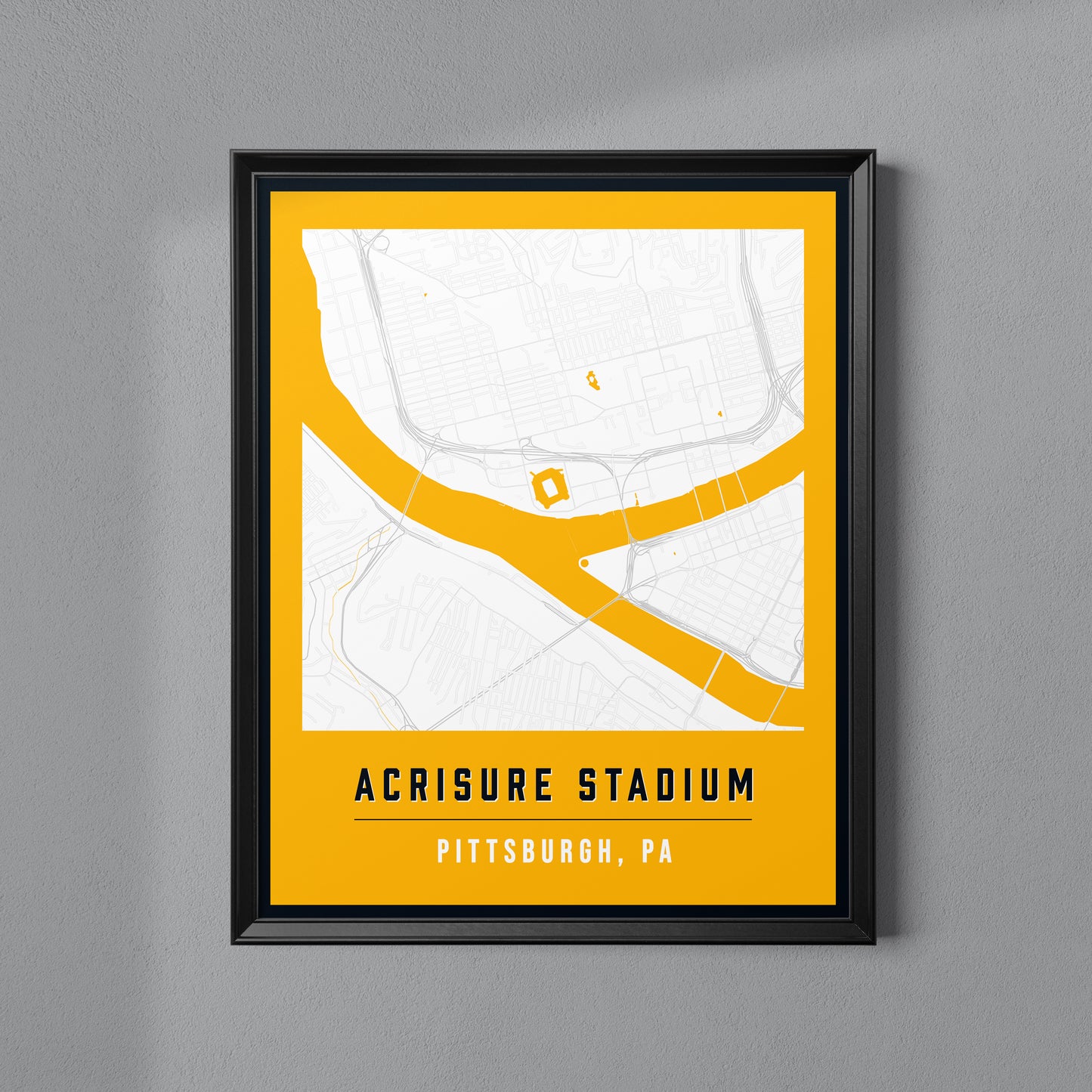 Acrisure Stadium Map Poster | Pittsburgh