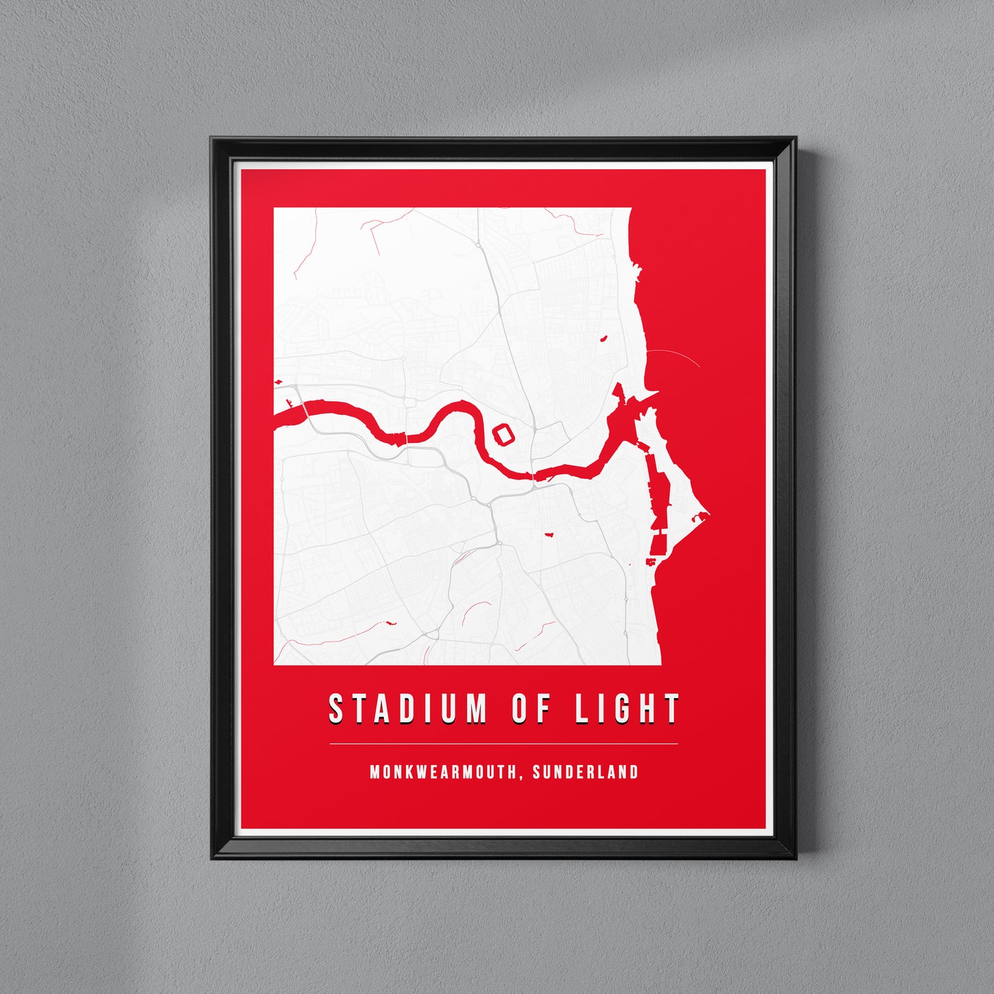 Stadium of Light Map Poster | Sunderland