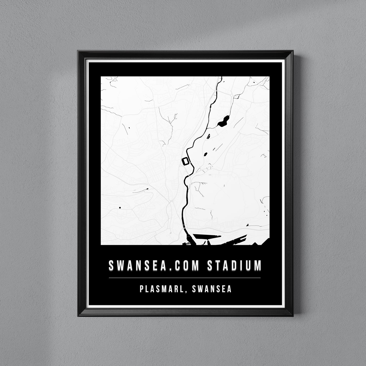 Swansea.com Stadium Map Poster | Swansea