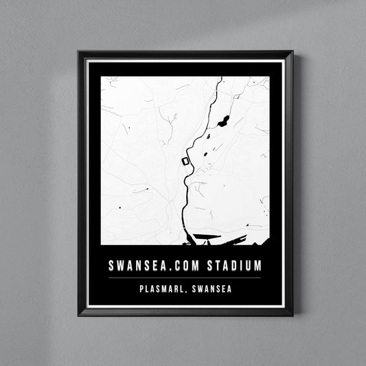 Swansea.com Stadium Map Poster | Swansea
